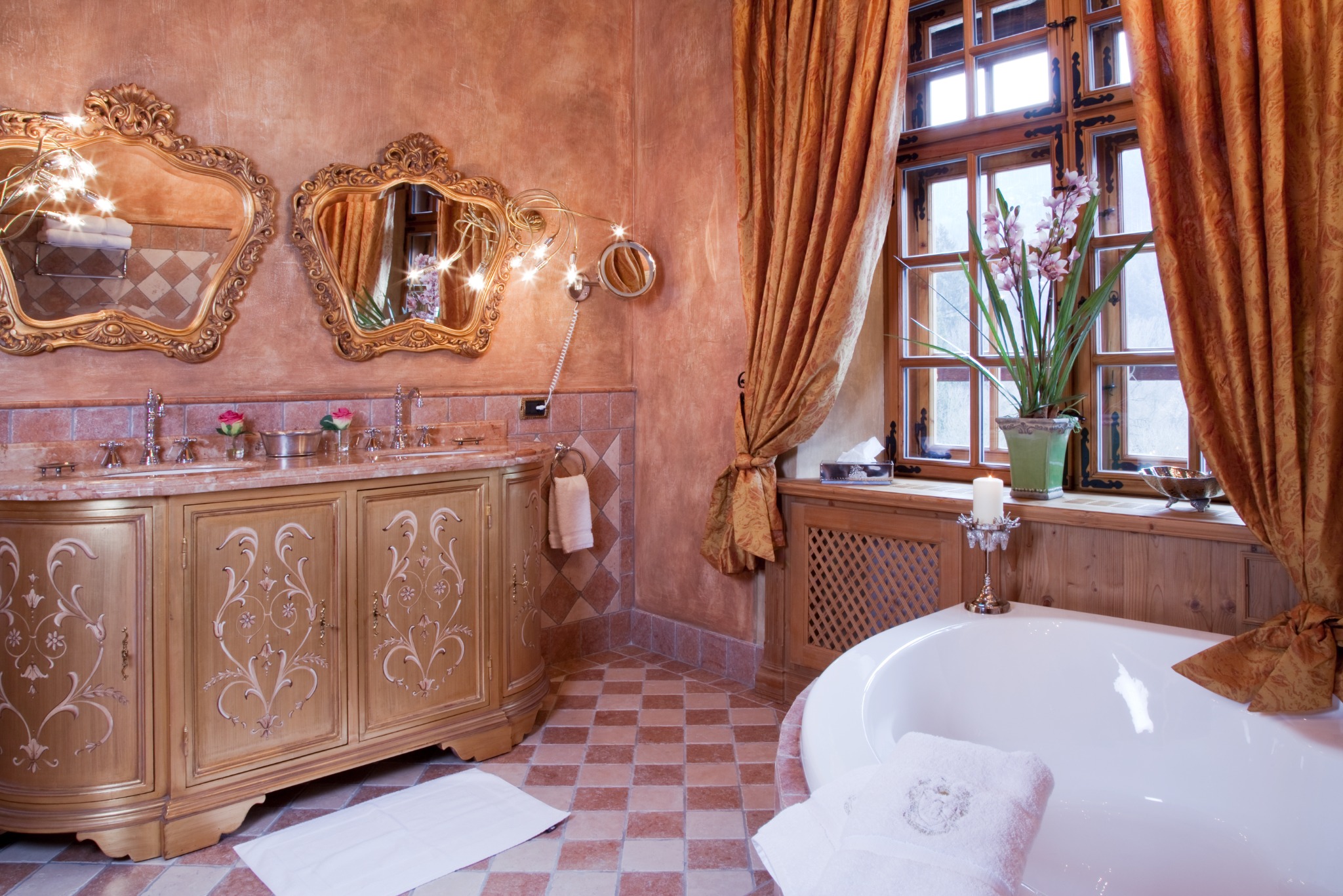 Badezimmer der Junior Suite Carolsfeld