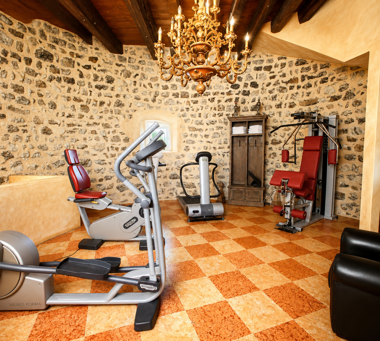 Fitnessbereich mit Technogym-Geräten